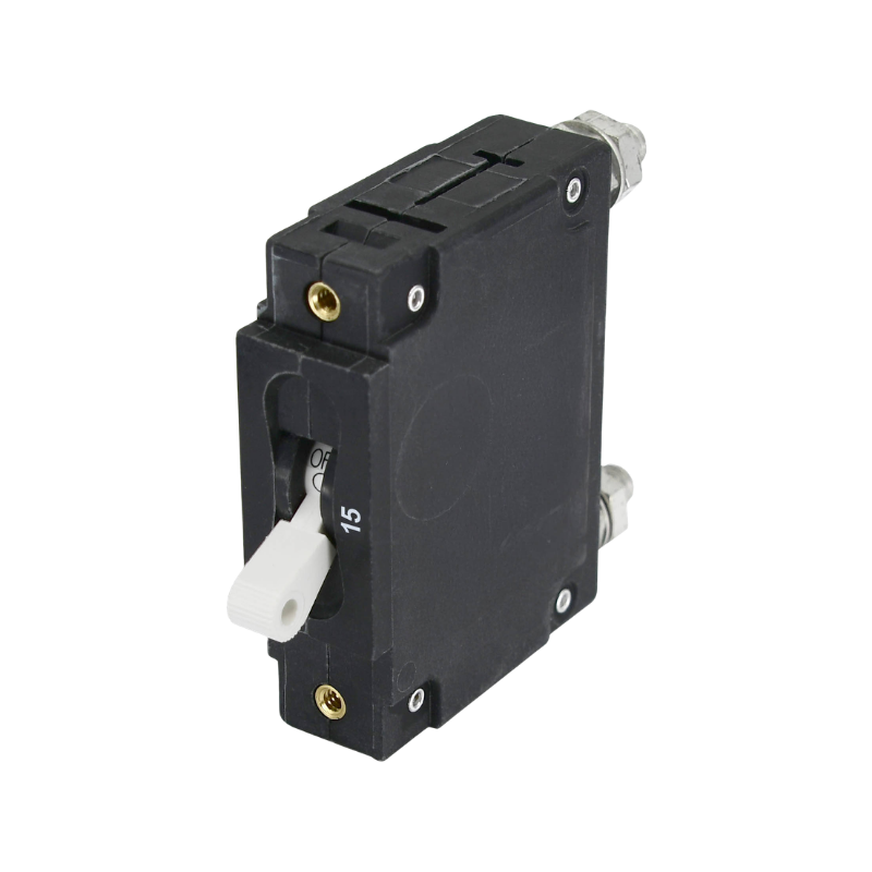 BSS C-SERIES WHITE TOGGLE SINGLE POLE CIRCUIT BREAKER