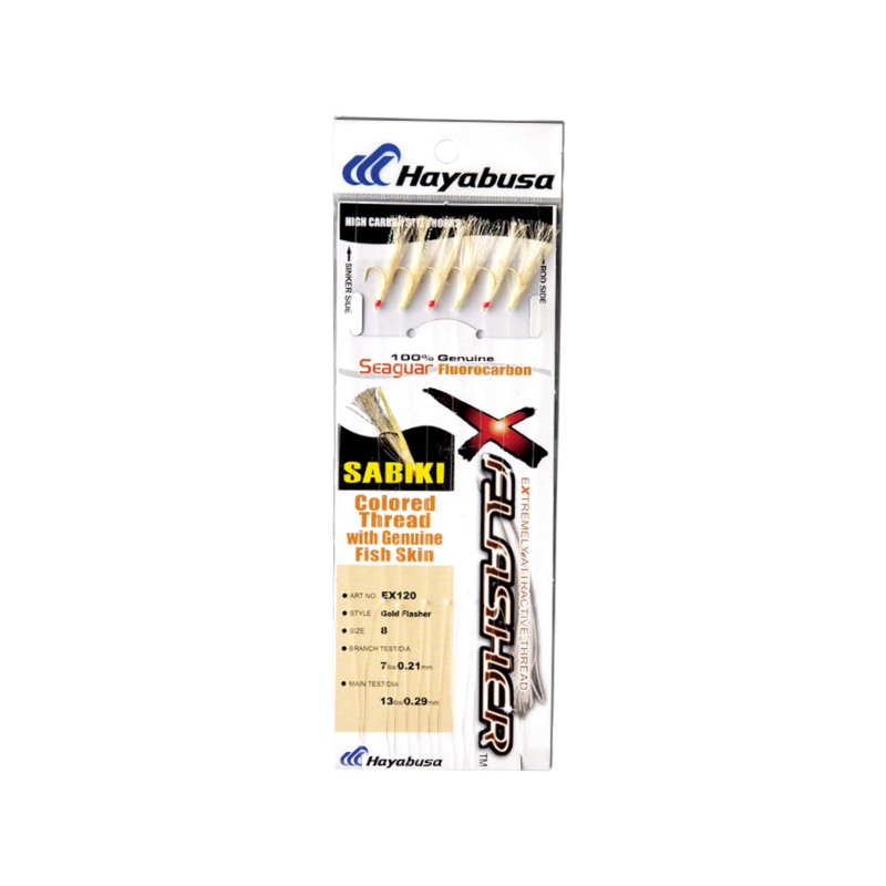 HAYABUSA SEAGUAR SABIKI - GOLD FLASHER & FISH SKIN