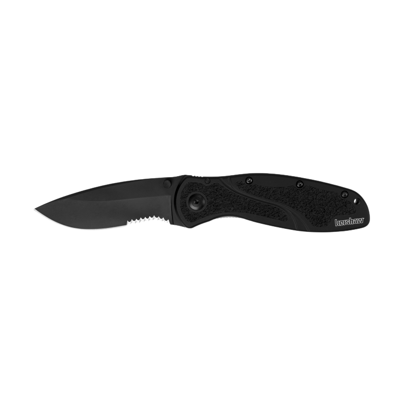 KERSHAW BLUR BLACK SERRATED KNIFE