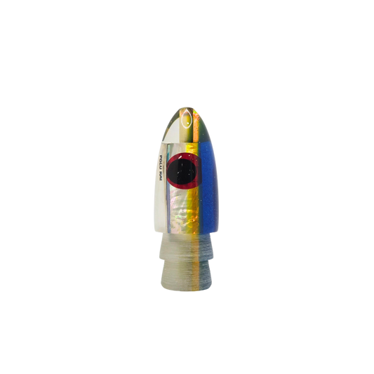 POLU KAI POLU ROCKET MAN SHELL LURE HEAD - BLUE YELLOW