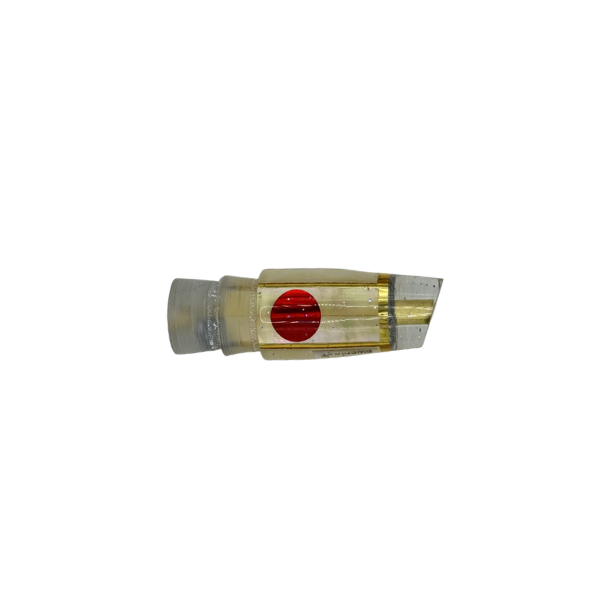 TANIGAWA CUT SMALL LURE HEAD - SHELL YELLOW W/GOLD TAPE