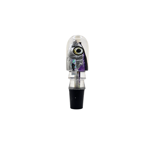 ALOHA LURES BULLET MALOLO MAGIC LURE HEAD - BLACK PURPLE SILVER
