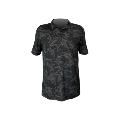 ANETIK LANAI TECH POLO - PALMS BLACK