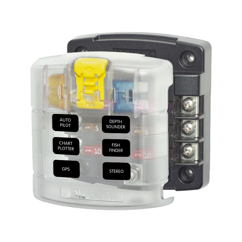 BSS ST BLADE FUSE BLOCK - 6 CIRCUITS WITH COVER