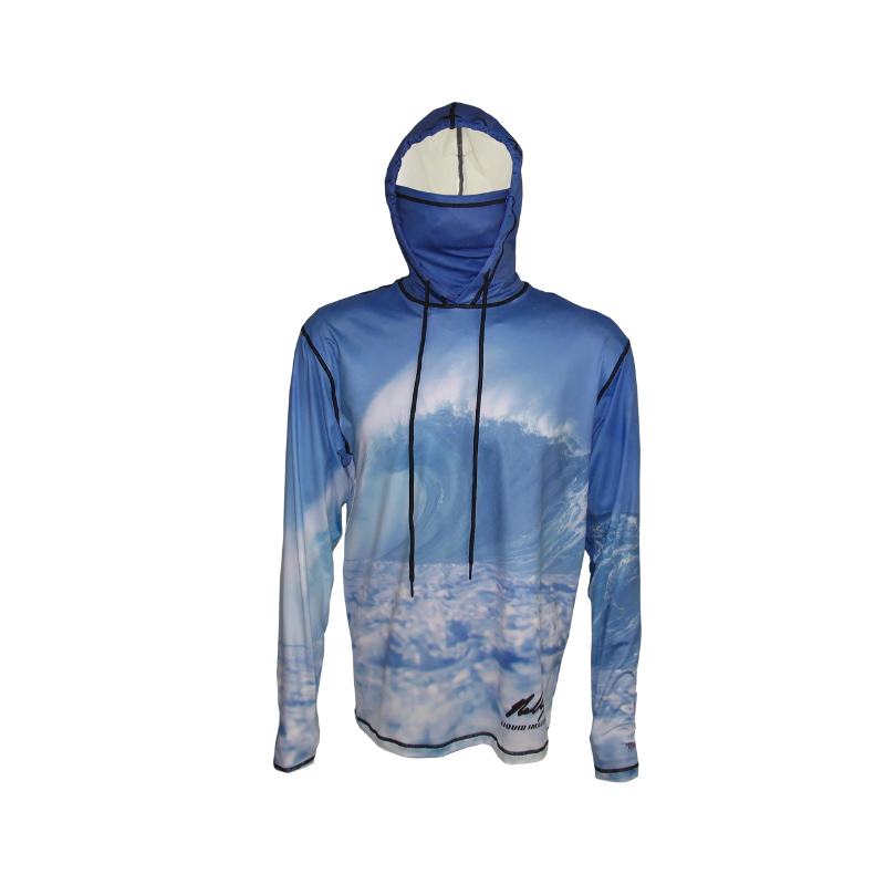 COGNITO BLUE WAVE LIGHTWEIGHT OCEAN GRAPHIC HOODIE