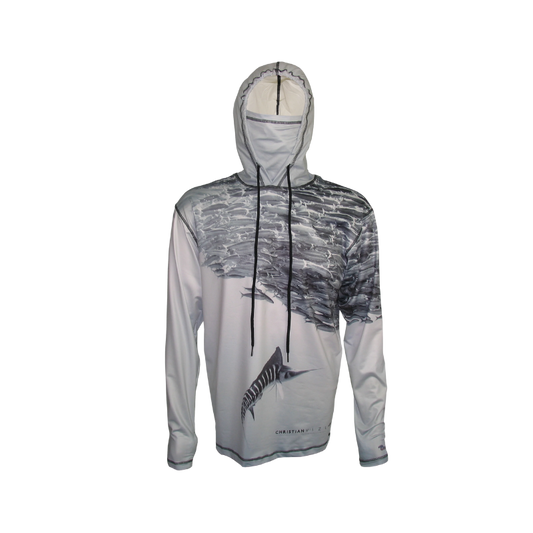 COGNITO STRIPED MARLIN LIGHTWEIGHT OCEAN GRAPHIC HOODIE