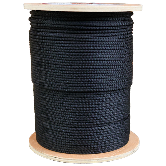 CWC ROPE NYLON SOLID BRAID BLACK