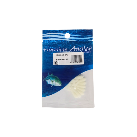 HAWAIIAN ANGLER GRUB - WHITE GLO
