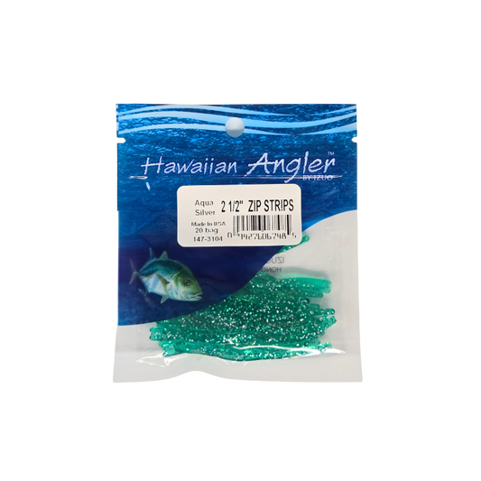 HAWAIIAN ANGLER ZIP - AQUA SILVER GLITTER