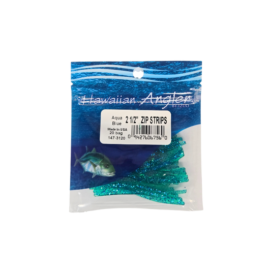 HAWAIIAN ANGLER ZIP - AQUA BLUE GLITTER