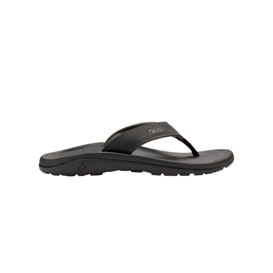 OLUKAI MEN'S OHANA SANDAL - BLACK/DARK SHADOW