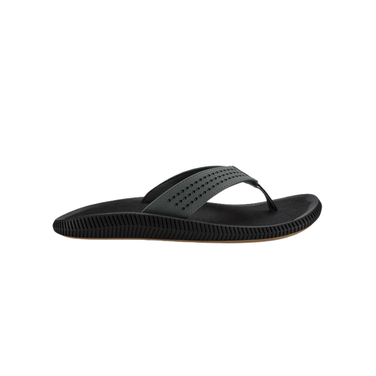 OLUKAI MEN'S ULELE SANDAL - DARK SHADOW/BLACK
