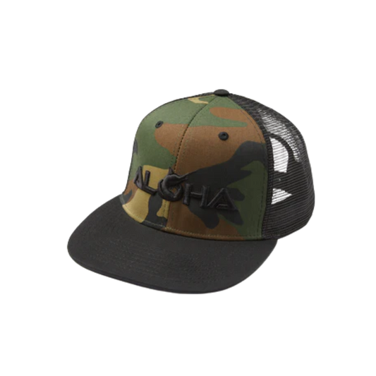 PELAGIC FLYBRIDGE HAWAII ALOHA TRUCKER HAT - CAMO