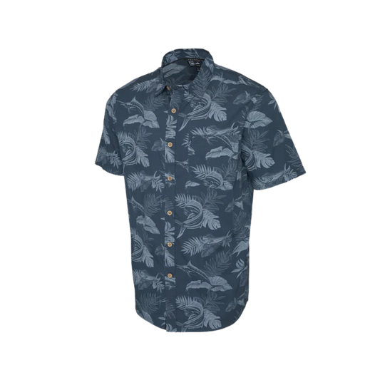 PELAGIC KNOCKDOWN BUTTON UP SHIRT - DARK NAVY