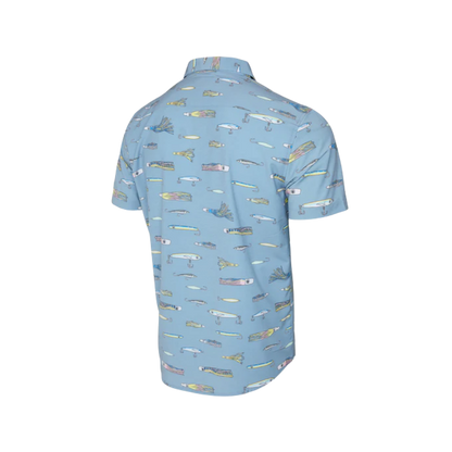 PELAGIC TOPSHOT LURED BUTTON UP SHIRT - WINWARD BLUE