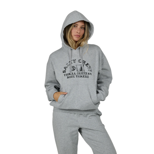 SALTY CREW WOMEN'S WATER WORLD HOODIE - ATHLETIC HEATHER