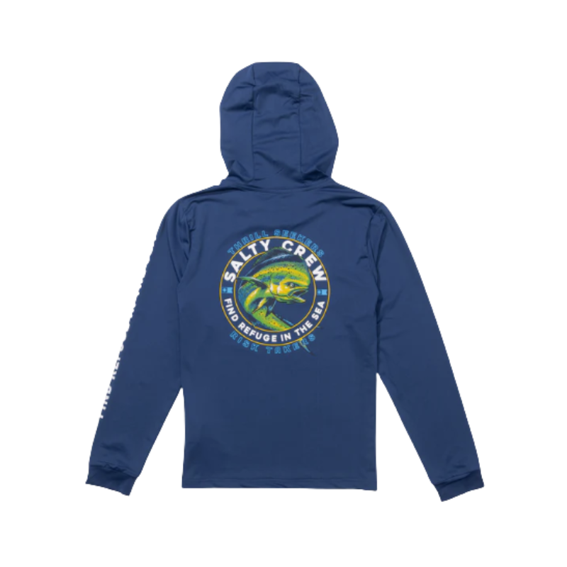 SALTY CREW MAHI CLUB BOYS SUNSHIRT - TRUE NAVY