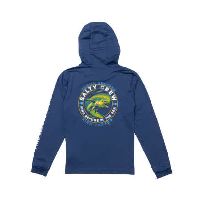 SALTY CREW MAHI CLUB BOYS SUNSHIRT - TRUE NAVY