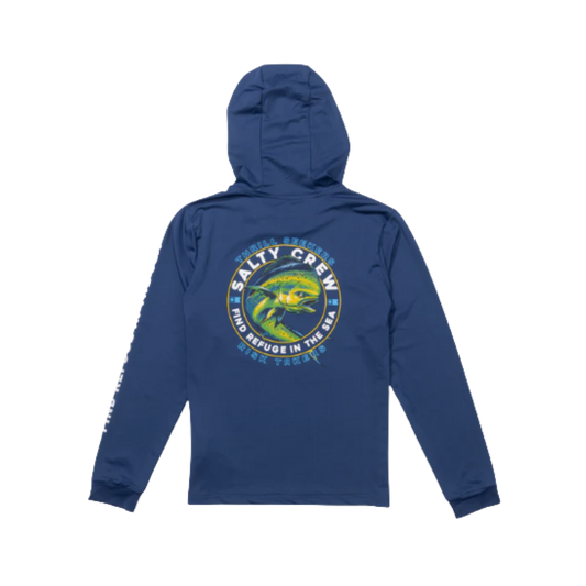 SALTY CREW MAHI CLUB BOYS SUNSHIRT - TRUE NAVY
