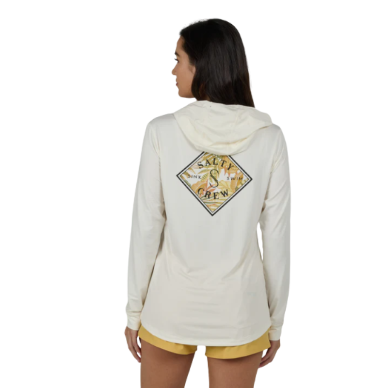 SALTY CREW TIPPET FILL SUNSHIRT HOODIE - OFF WHITE