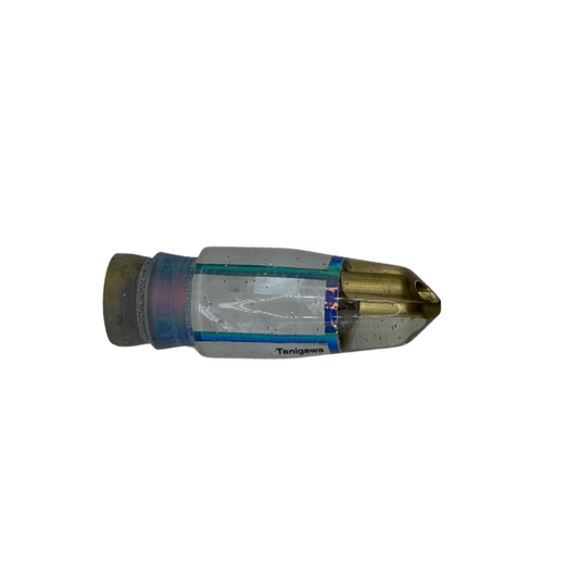TANIGAWA BULLET JET LURE HEAD - WHITE SHELL ICEY BLUE RAINBOW