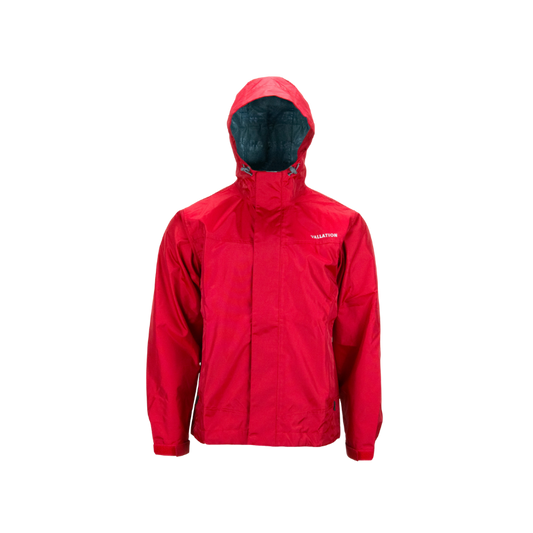 VALLATION DARK RAIN JACKET - RED